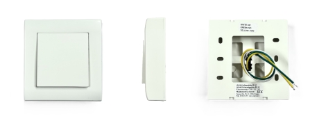 PP-1P Poistumispainike pinta-asennukseen, valkoinen