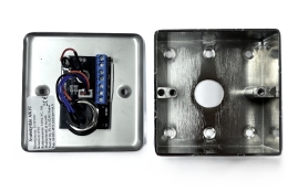  Avainkytkin AK1PM,12-24VDC/ 3A ledillä ja kansisuojalla pinta-asennukseen