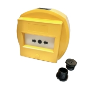 Hätälaukaisupainike IP67 HL5030KG2 keltainen, ns.“ Riko Lasi-painike”