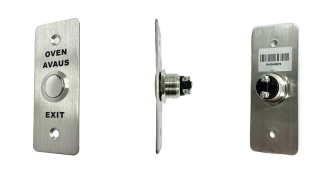 PP-202T Poistumispainike uppoasennukseen, tekstillä 